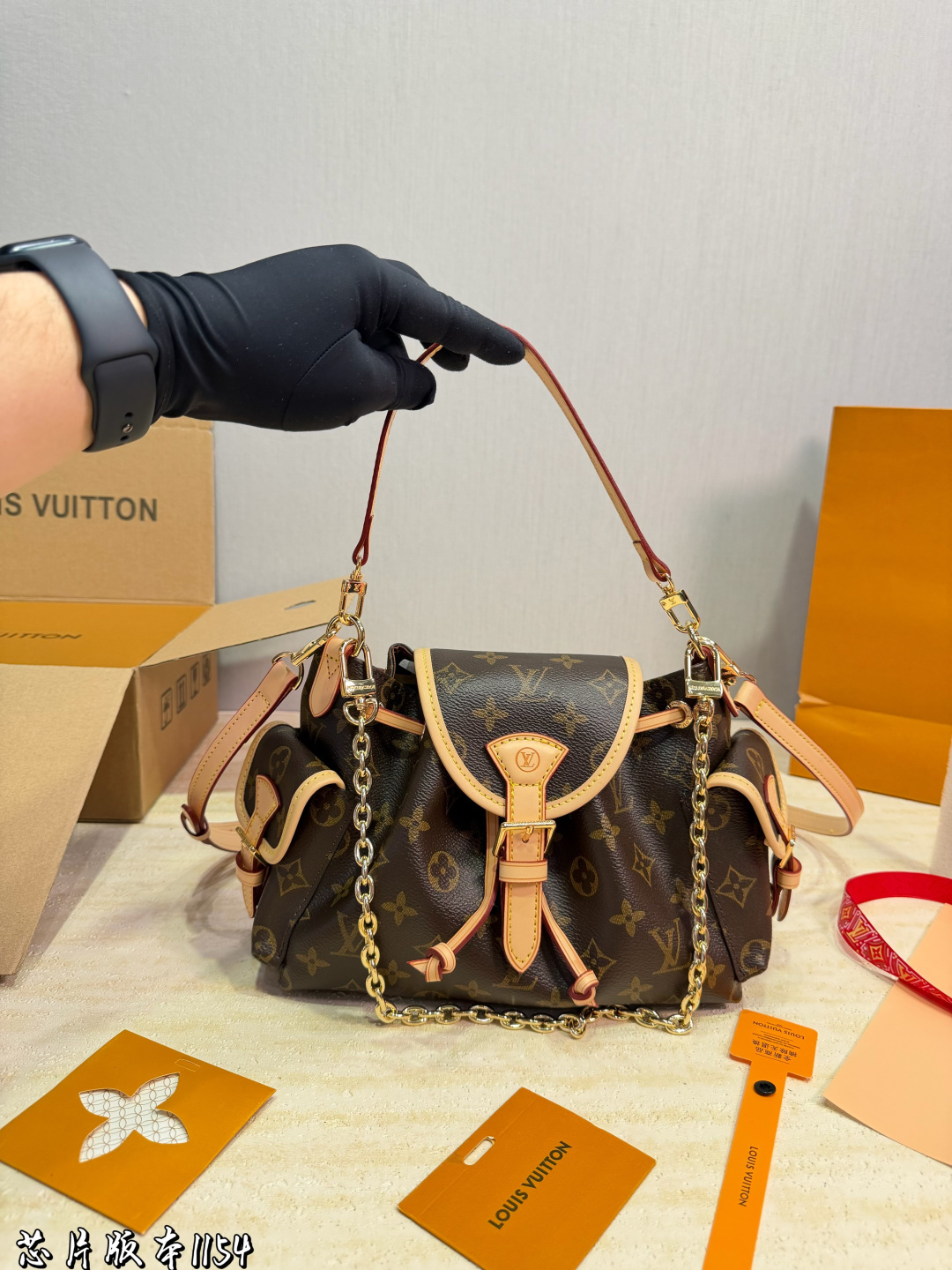 LV Monogram Handbag Crossbody Top Handle 2 354